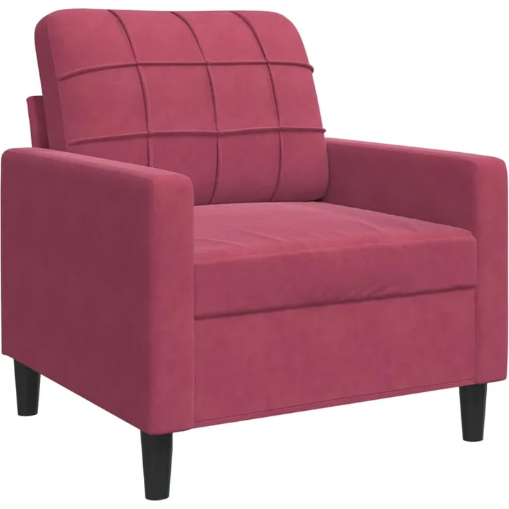 vidaXL Sessel Weinrot 60 cm Samt 4007608