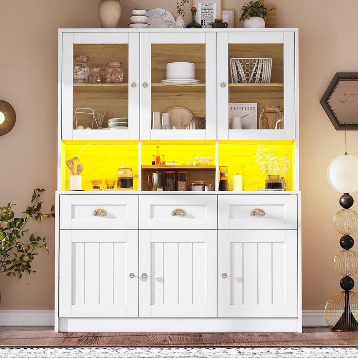 Küchenschrank Hochschrank Buffet mit LED