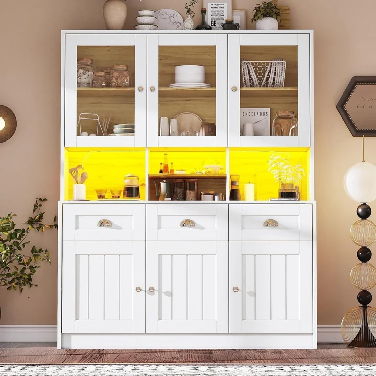 Küchenschrank Hochschrank Buffet mit LED – Bild 1