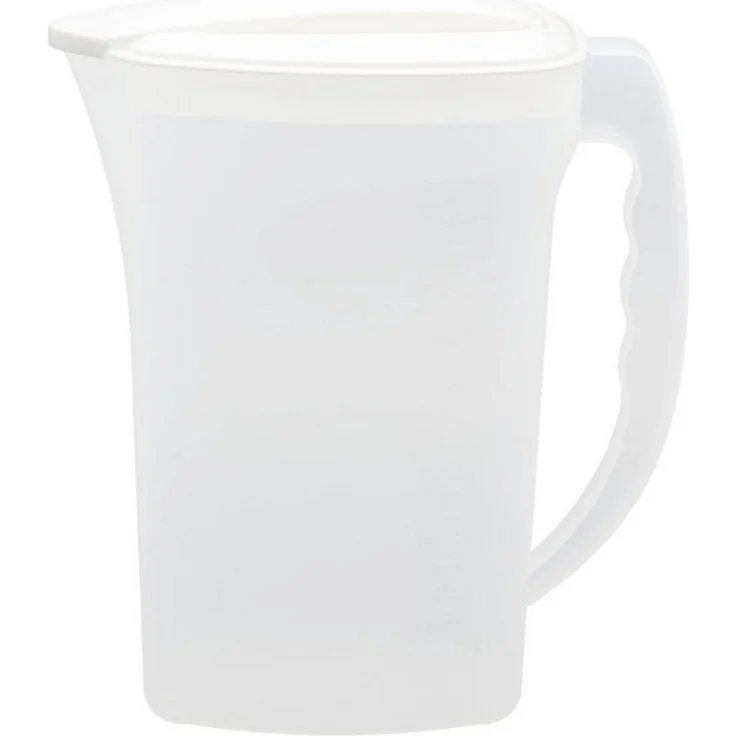Engelland Wasserkrug Getränkekkrug mit Füllskala und abnehmbarem Deckel, (Vorteils-Set, 1-tlg, 2 Liter Fassungsvermögen je Krug), BPA-frei, frostbeständig, spülmaschinengeeignet, Kühlschrankkrug – Bild 1