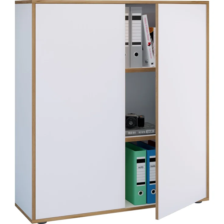 VCM Büroschrank Salia 920789 Weiß H. 110 x B. 100 x T. 33 cm – Bild 1