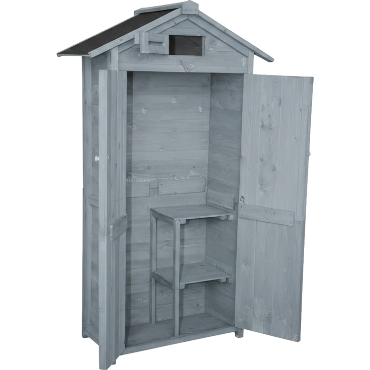 Werkzeugschrank aus Holz, ca. 88 x 45,5 x 168 cm, grau – Bild 6