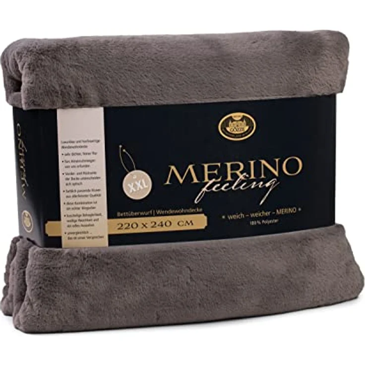 Wohndecke Merino Wendewohndecke, Gözze, kuschelig weich – Bild 4