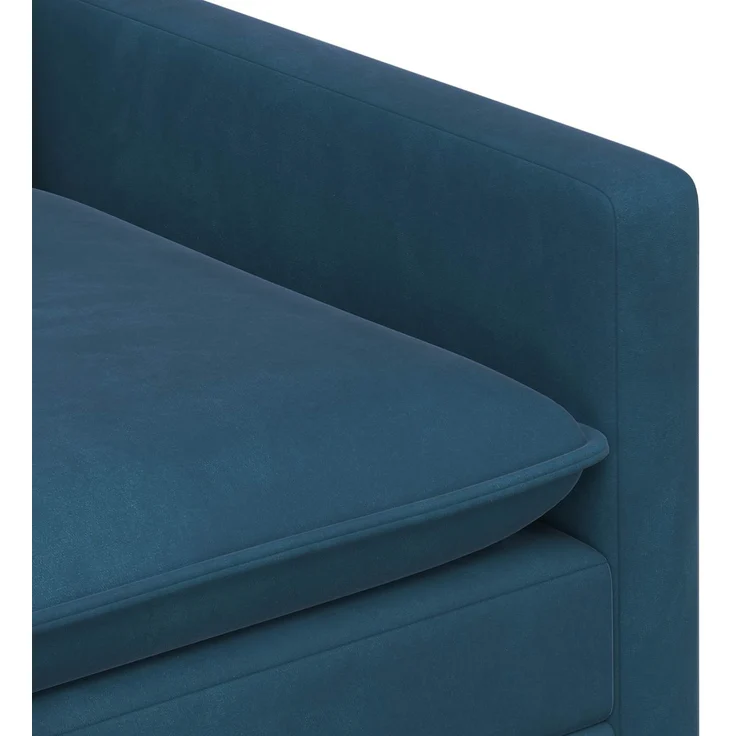 vidaXL Sofa Set 2 pcs Blau Samt 3417075 – Bild 5