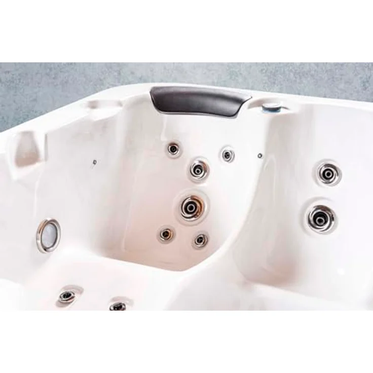 DEKO VERTRIEB BAYERN XXL Luxus SPA LED Whirlpool SET 200x200 für 6 Pers., Ozon, Thermoabdeckung, Plug & Play, Silber 2025 – Bild 8