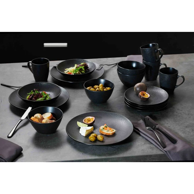 Ritzenhoff & Breker Kitwe Speiseteller ø 28 cm schwarz 4er Set – Bild 2