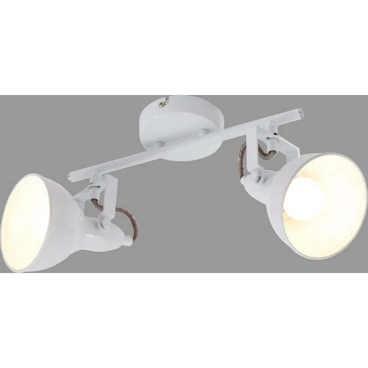 BRILONER - Deckenlampe Vintage schwenkbar, E14 Fassung, max. 40 Watt, Deckenleuchte, Lampe, Wohnzimmerlampe, Schlafzimmerlampe, Küchenlampe, Deckenstrahler, Deckenbeleuchtung, 30,4 x 10 x 18,1 cm, Weiß – Bild 3