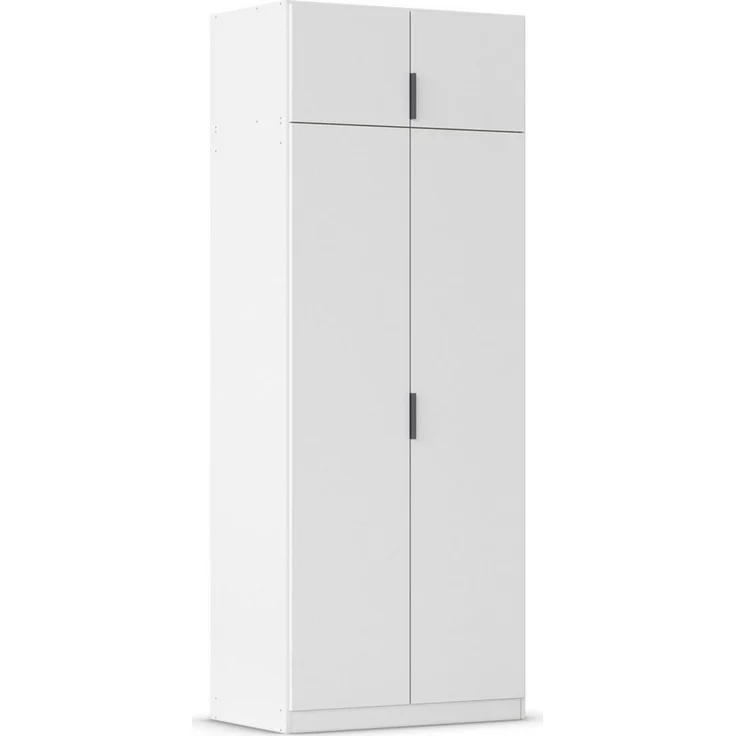 Rauch Möbel Lagoa, Kleiderschrank, Garderobe für Schlafzimmer, Kinderzimmer, Jugendzimmer 4-türig, mit Zubehör Classic, Farbe Weiß, Breite 91 – Bild 1