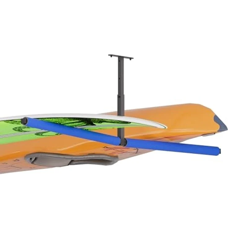 QLS Deckenhaken Hängeregal Doppelt, Deckenhalterung Leiter Kajak Surfbrett Werkzeugaufbewahrung - 2 Stück – Bild 1