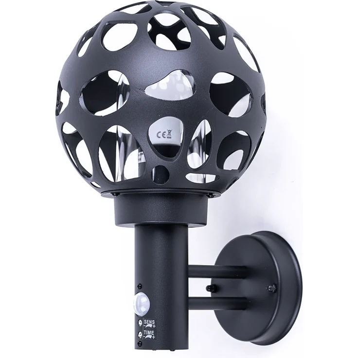 LED Wandleuchte, Edelstahl, anthrazit, Bewegungsmelder, H 31,7 cm – Bild 1