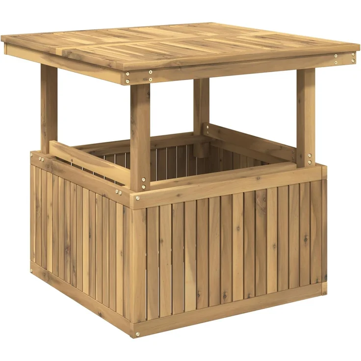 vidaXL Gartenkaffee Tisch aus massivem Akazienholz höhenverstellbar 901706 – Bild 2