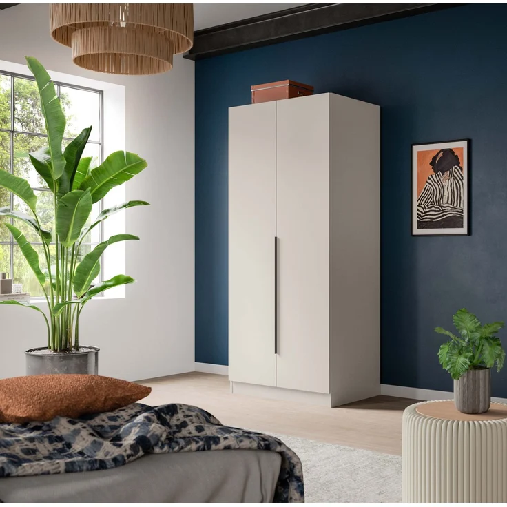Kopenhagen Kleiderschrank 2-türig in Kaschmir Nachbildung – Bild 6