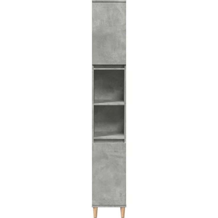 vidaXL Badschrank Betongrau 30x30x190 cm Holzwerkstoff 857101 – Bild 3