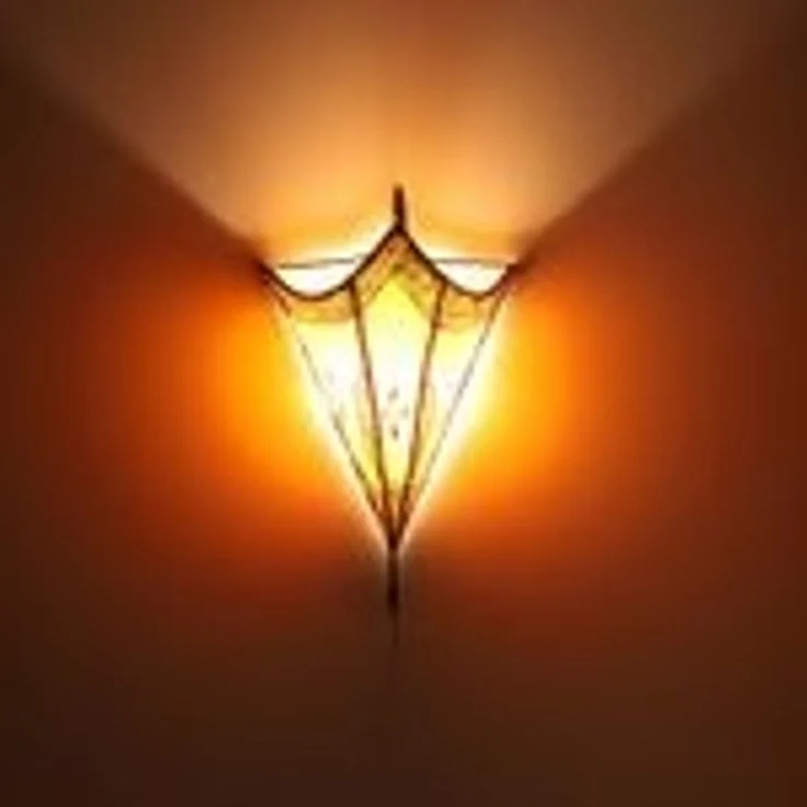 Marokkanische Leder Wandlampe Mouna Rot – Bild 12