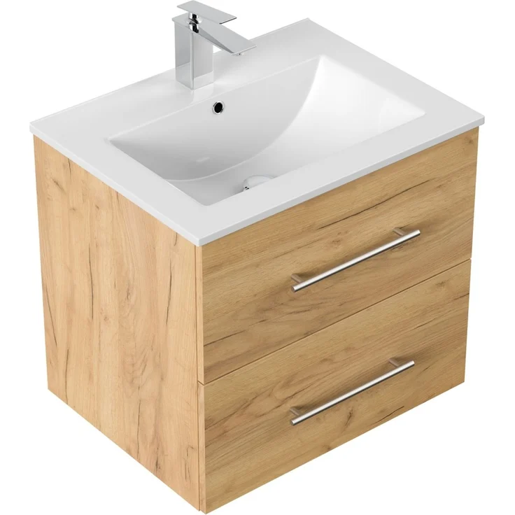 Badmöbel Firenze 60 SoftClose eiche gold : Eiche Gold – Bild 1