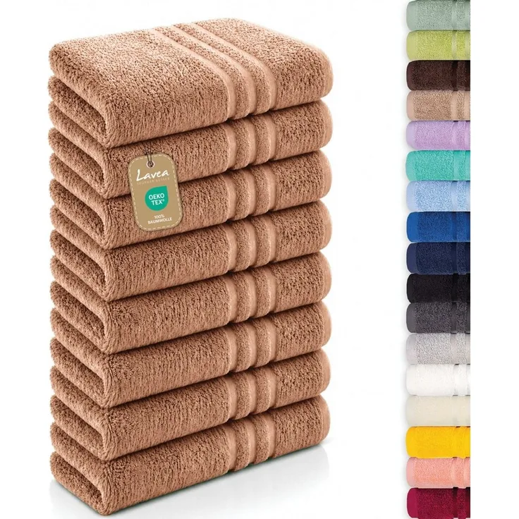 Lavea Handtücher 8er Handtuch Set 50x100 cm, Sporthandtuch, Badetuch, (Frottierserie Elena), Saugstarke & weiche Gästetücher, Handtuch Set