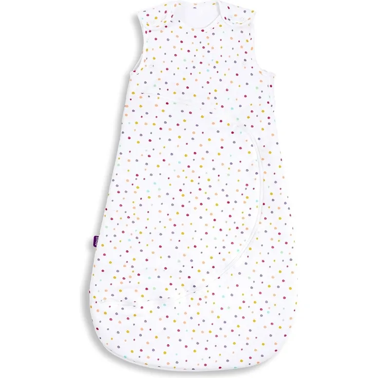 Snuz Pouch Schlafsack Baby - Superweiche Baumwolle, Erleichtert den Nachtwechsel, Ideale Baby Erstausstattung Neugeborene - Perfektes Babyparty Geschenk, Coloured Spots 0-6 Monate, 1 Tog, Sommer