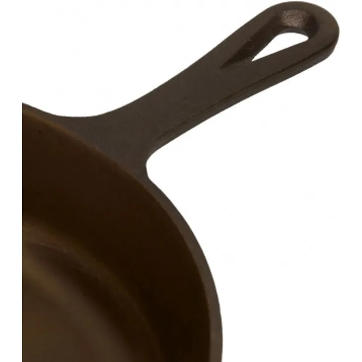 Pott & Flamme Gusseisenpfanne (poliert) 26 cm mit Griff und Auslass für alle Herdarten : Ø 26 cm – Bild 9