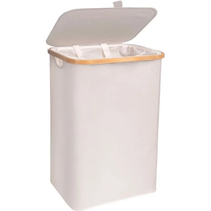 osoltus Wäschesortierer Nelson 1-Fach Wäschekorb Bambus beige 60 cm – Bild 4