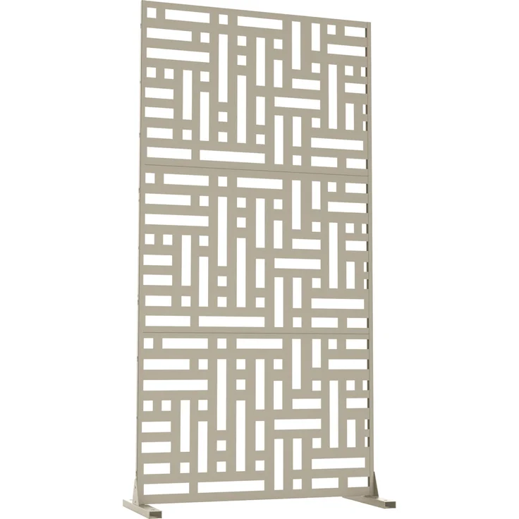 Trennwand Bernalda 180x90 cm Stahl Knoblauchbeige [casa. pro] – Bild 2