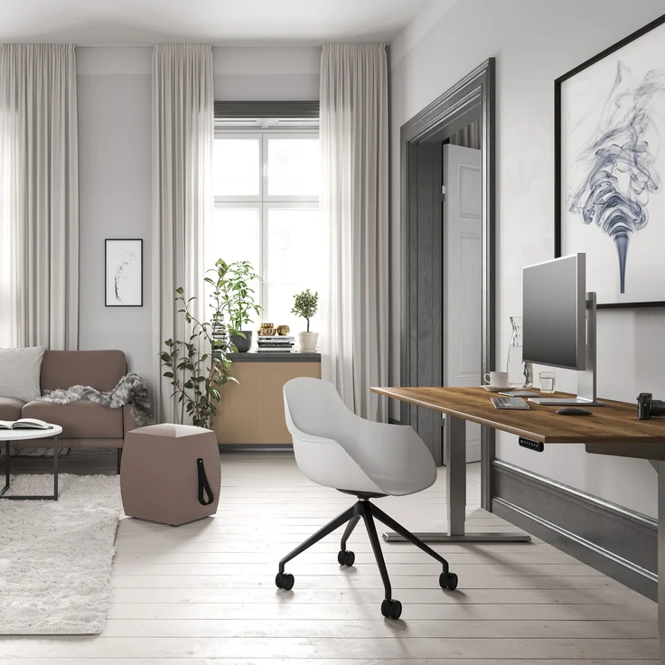 ASSMANN Schalenstuhl Consento Triest mit Rollen Schwarz 63x56x83cm Kunststoff – Bild 2