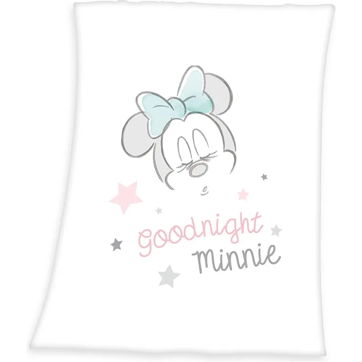 Disney Babydecke Minnie Mouse Flauschdecke Kuscheldecke Krabbel Decke Tagesdecke