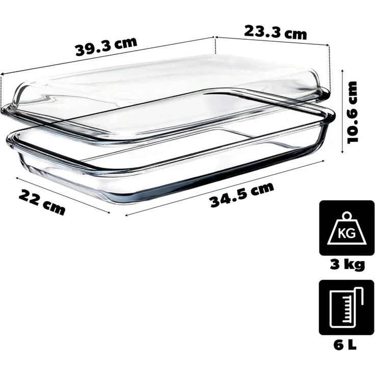 KADAX 3L+3L Glas-Backform, rechteckig, 39 x 23 cm – Bild 3