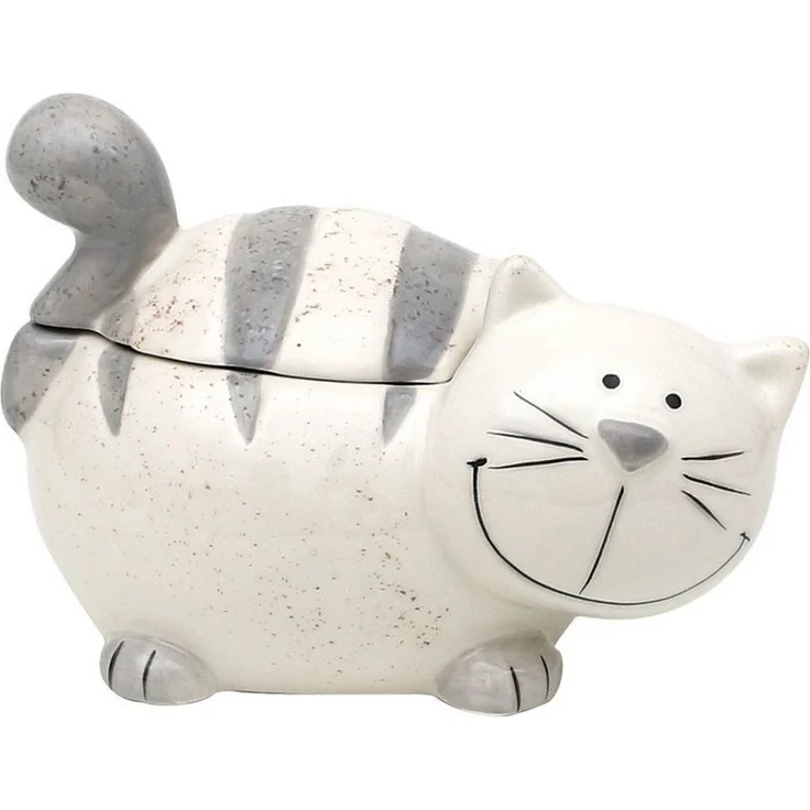 Dekohelden24 Zuckerdose Keramik Dose mit Deckel, als Katze, Keramik, (1-tlg) – Bild 5