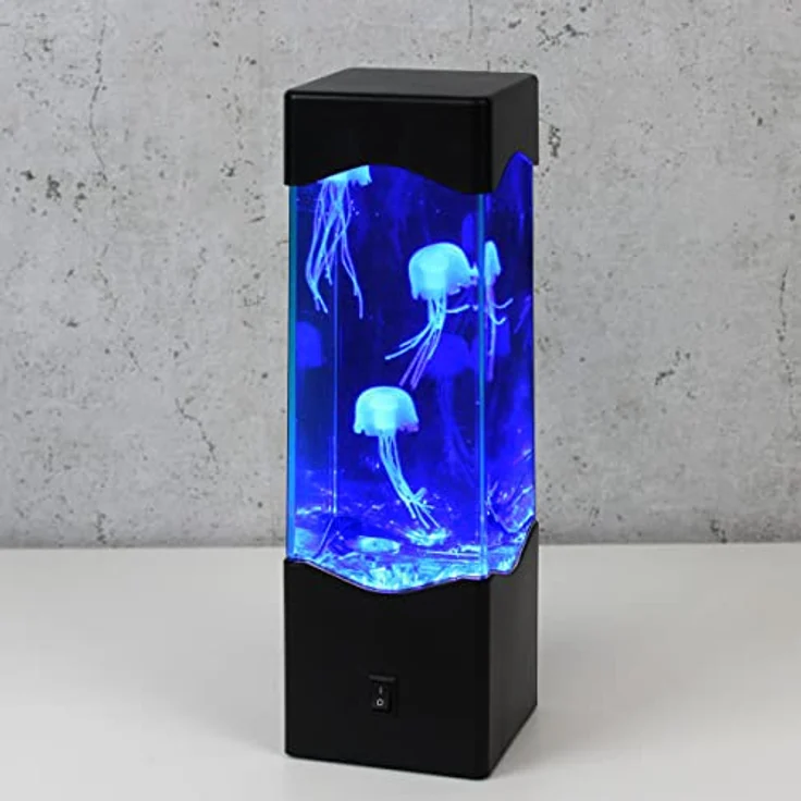 SATISFIRE LED Dekolicht Jellyfish Lampe Aquarium 3 schwebende Quallen Farbwechsel USB RGB, LED Classic, RGB (rot, grün, blau) – Bild 5