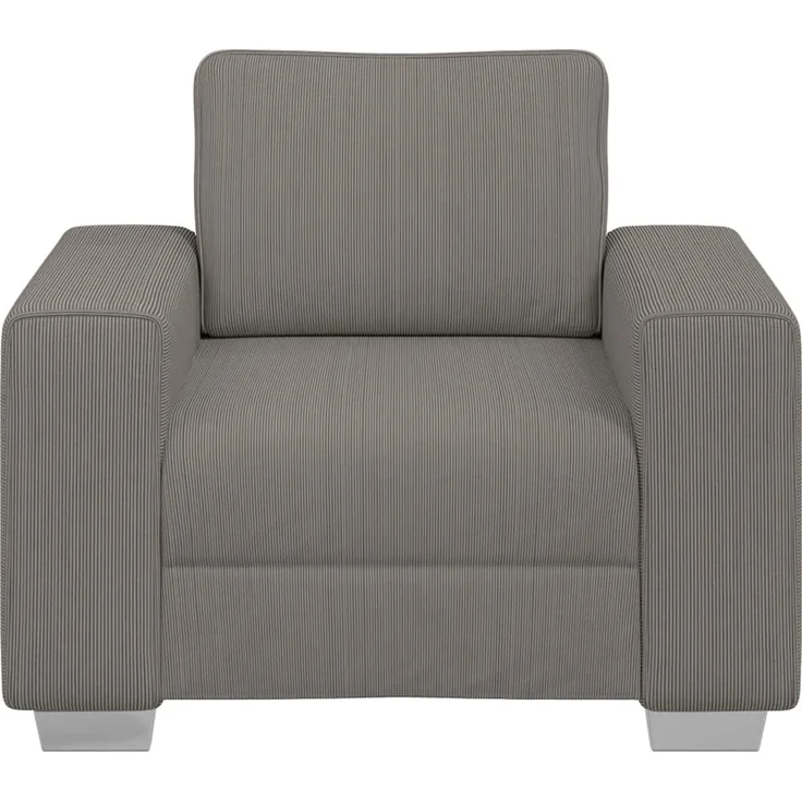vidaXL Sessel Hellgrau 100x77x82 cm Cordstoff 4105186 – Bild 3