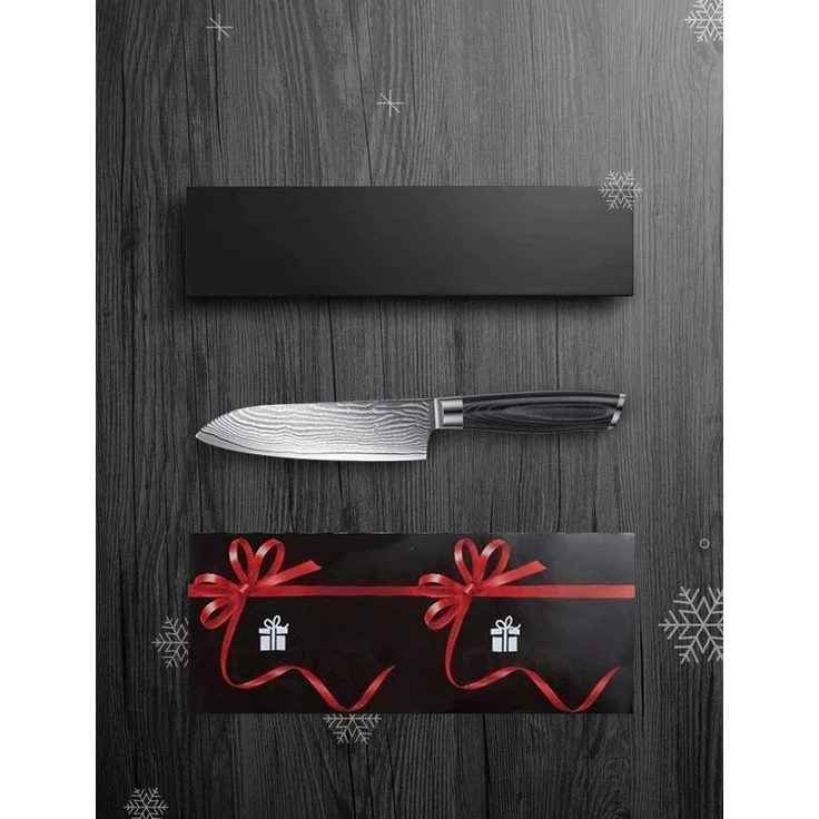 Vivitar Santokumesser 17 cm, Japanisches VG-10 Damastmesser aus 67-lagigem Damaststahl, ergonomisch professionelles Kochmesser für Fleisch, Fisch, Gemüse – Bild 2