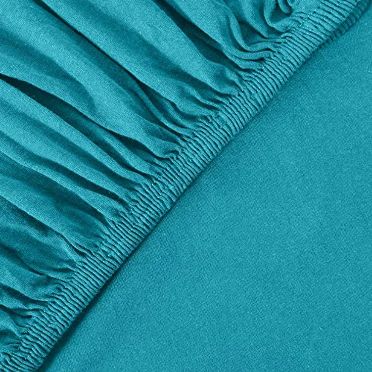 leevitex® Spannbettlaken Spannbettlaken Topperbezug Premium 170, Gummizug: rundum, extra schwere Ausführung, 180x200 - 200x220 cm, 100% Mako-Baumwolle – Bild 3