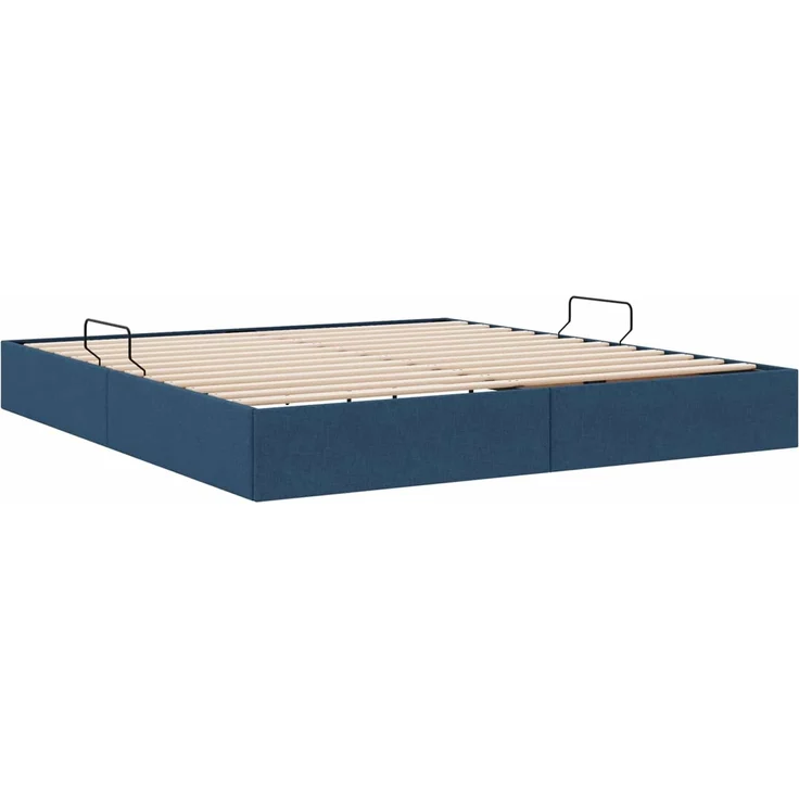 vidaXL Ottoman Bettgestell mit Speicher Blau 160 x 200 cm Stoff 3442837 – Bild 5