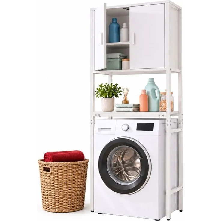 Relaxdays Waschmaschinenschrank 2 Schrankfächer – Bild 1