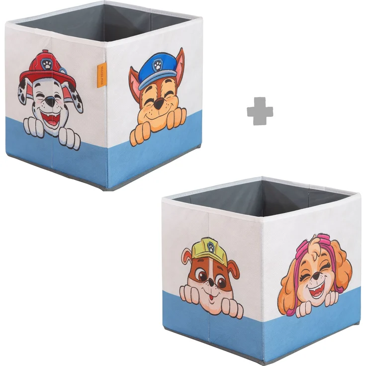 roba Aufbewahrungsbox 'Paw Patrol' - 2-teilig - HxBxT: 27 x 27 x 27 cm - Weiß / Blau – Bild 5