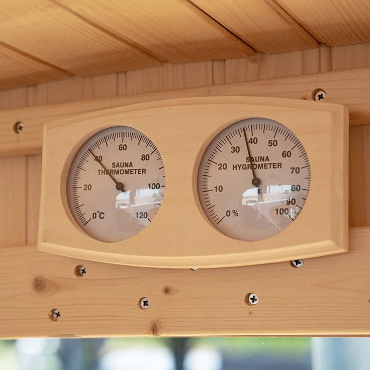 XXL Luxus Outdoor Fasssauna 260x230 cm SET Sauna inkl. 10,5 KW Saunaofen 6 Pers. – Bild 7