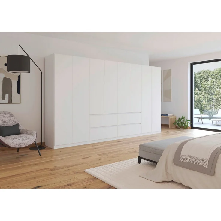 rauch Kleiderschrank Mehrzweckschrank Aktenschrank Mietswohnung Garderobe MAINZ 360cm breit (3 verschiedene Ausstattungen BASIC/CLASSIC/PREMIUM (inkl. SOFT-CLOSE) grifflose Front, Außentüren mit Push-to-Open Funktion MADE IN GERMANY – Bild 2