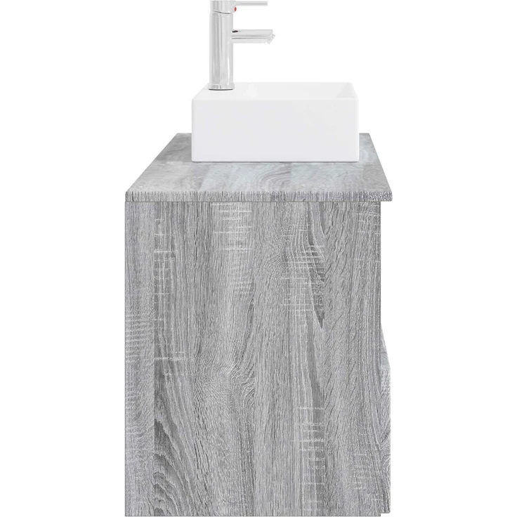 vidaXL Badezimmerschrank-Set 2 stk. Grau Sonoma 79,5 x 41 x 79,5 cm 3404060 – Bild 5