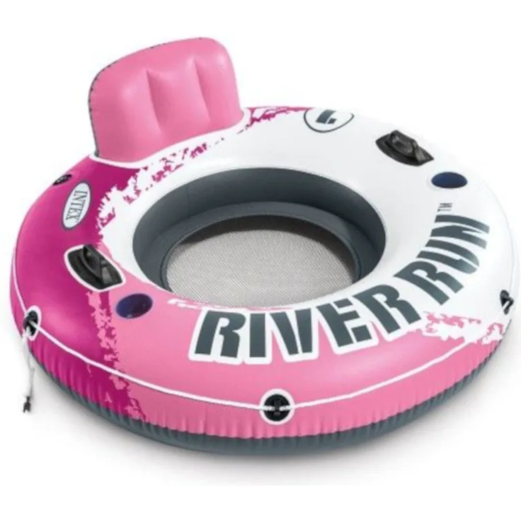 INTEX 56824EU - Schwimmring - Pink River Run 1 (Ø135 cm) mit Rückenlehne + Getränkehalter