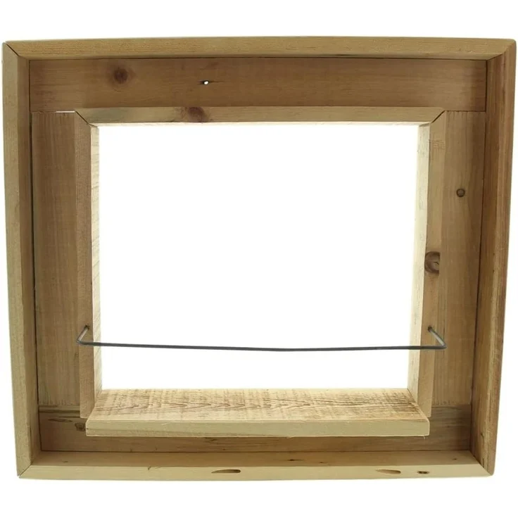 Wandregal "Fenster" aus recyceltem Holz, Fensterrahmen, Wanddeko, Blumenregal, Dekoregal, Blumenständer, Hängeregal – Bild 2