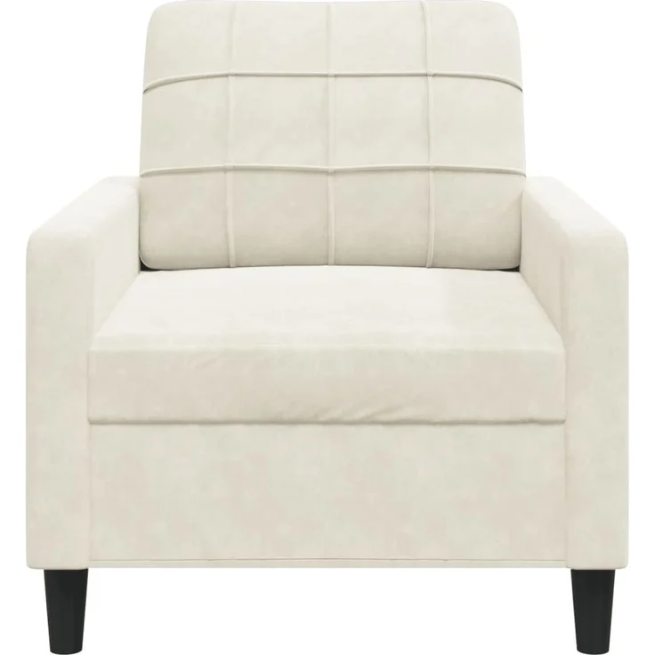 vidaXL Sessel Creme 60 cm Samt 4007612 – Bild 3