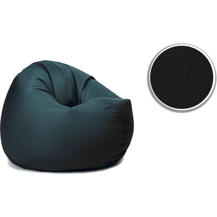 sunnypillow Sitzsack, mit Styropor Füllung, Outdoor & Indoor, Schwarz, Ø 145 cm – Bild 2