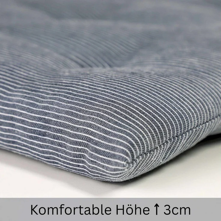Esprit Stuhlkissen NEEDLESTRIPE Sitzkissen, 40 x 40 cm - 4er Set in Blau – Bild 3