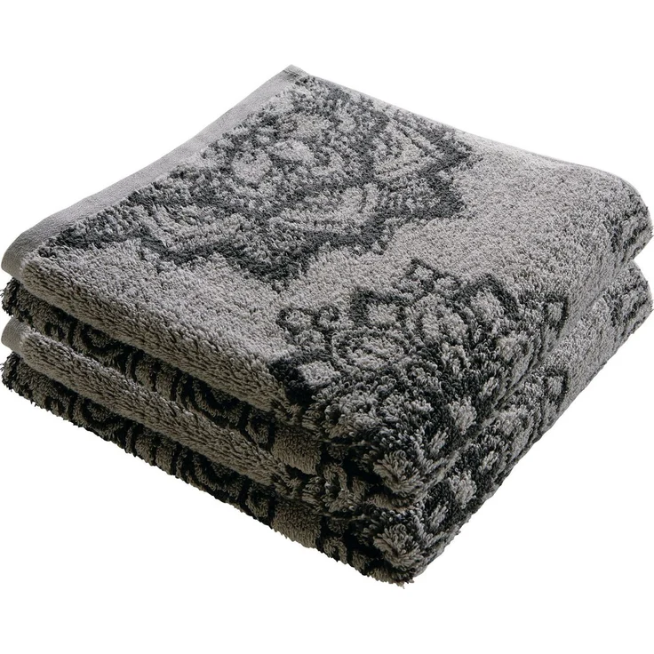 Erwin Müller Duschtuch Duschtuch "Mandala" 2er-Pack, Frottier/Jacquard, Walk-Frottier Motiv – Bild 1