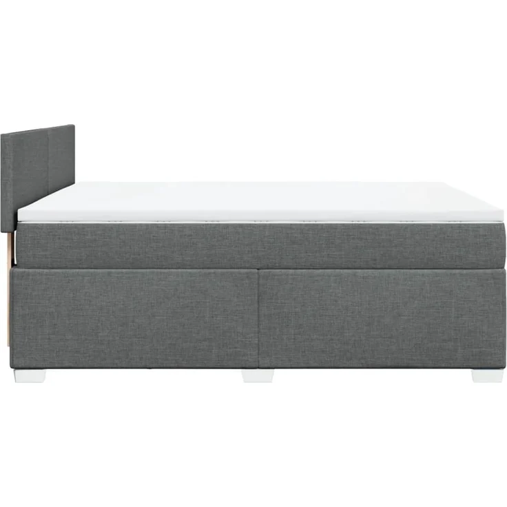 vidaXL Boxspringbett mit Matratze Dunkelgrau 160x200 cm Stoff 3285933 – Bild 5