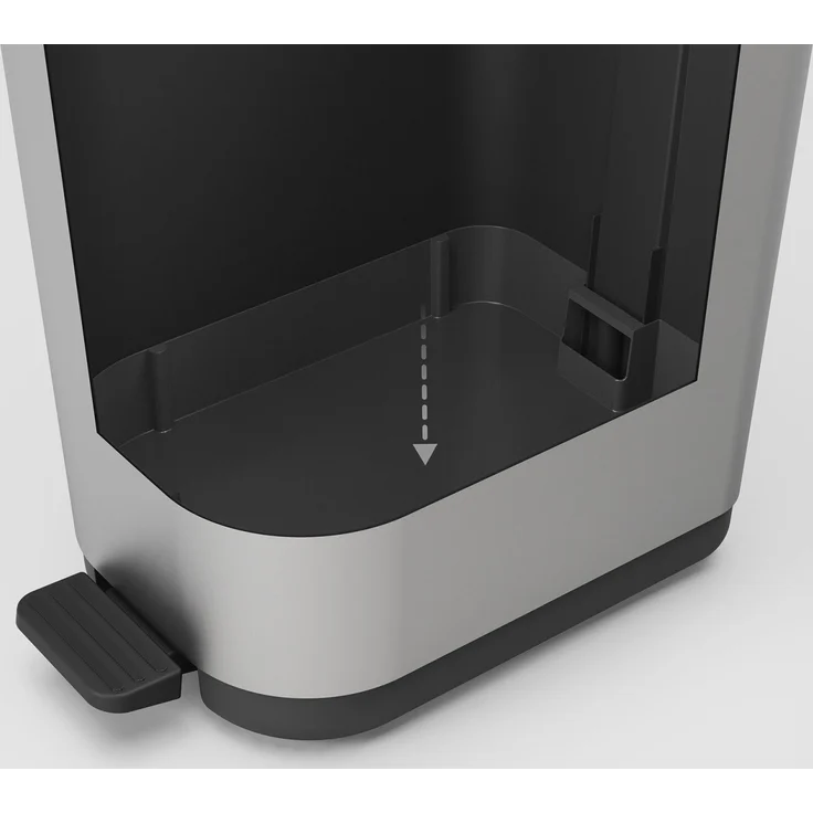 Rotho Treteimer Ribo 35 L weiß grau Mülleimer – Bild 3