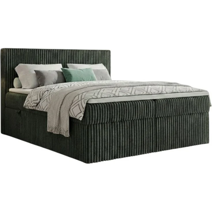 A&J MöbelLand GmbH Boxspringbett RALF mit Bettkasten, Topper und gepolstertem Kopfteil. (Boxspringbett mit Bettkasten und gepolstertem Kopfteil) – Bild 5