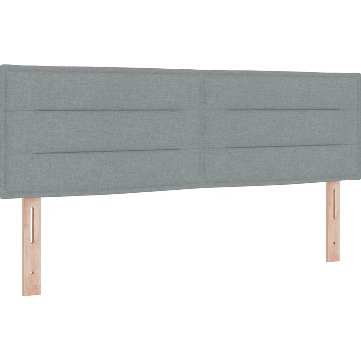 vidaXL Boxspringbett mit Matratze Hellgrau 140 x 200 cm Stoff 3450488 – Bild 4