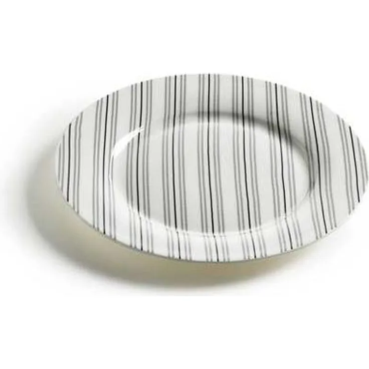 Teller Ø 19,5 cm ART DECO - Gestreift - aus Bone China Porzellan