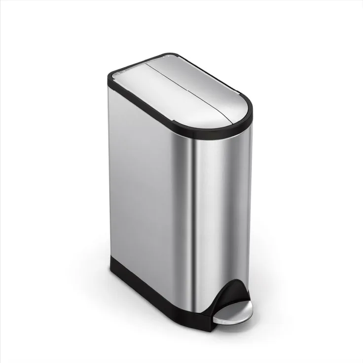 simplehuman 18 Liter, schmetterling Treteimer, gebürsteter Stahl, 10 Jahre